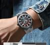 CURREN 8491 Men's Waterproof Quartz Watch with Rubber Strap and Calendar