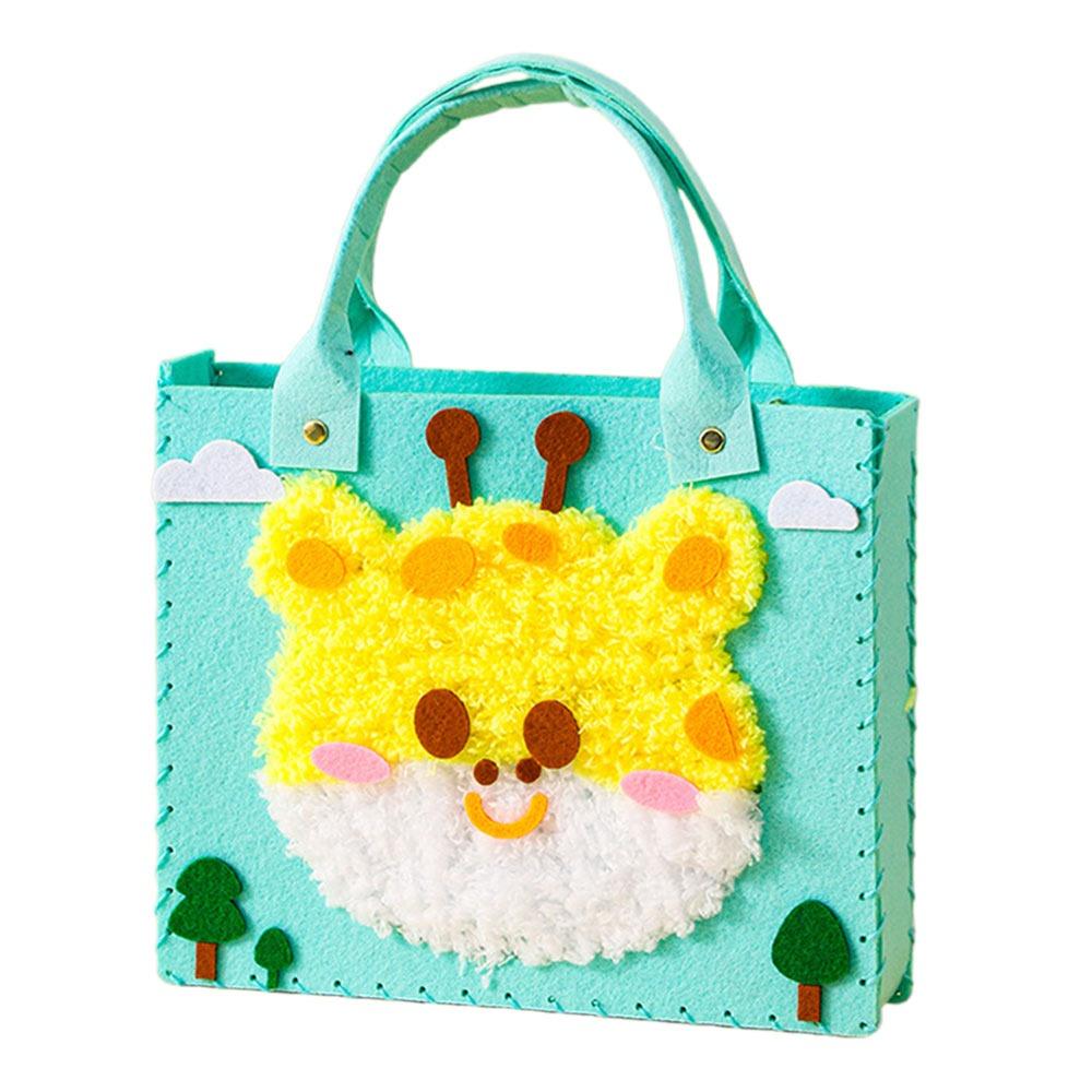 Multicolor DIY Felt Animal Bag Kits Educational Crafts Sewing Needle and Thread Cartoon Animal Felt Sewing Kit Making Supplies