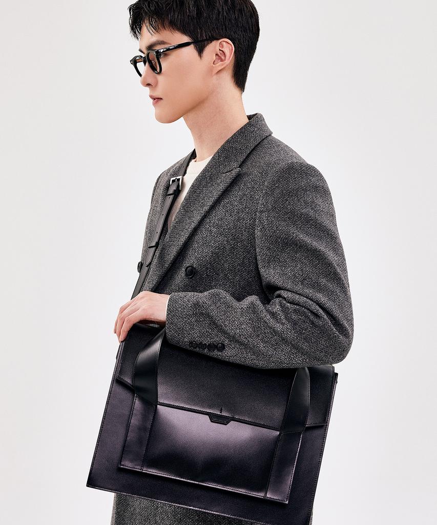 Bedford11Th Polygon Satchel Ceo Bag Black
