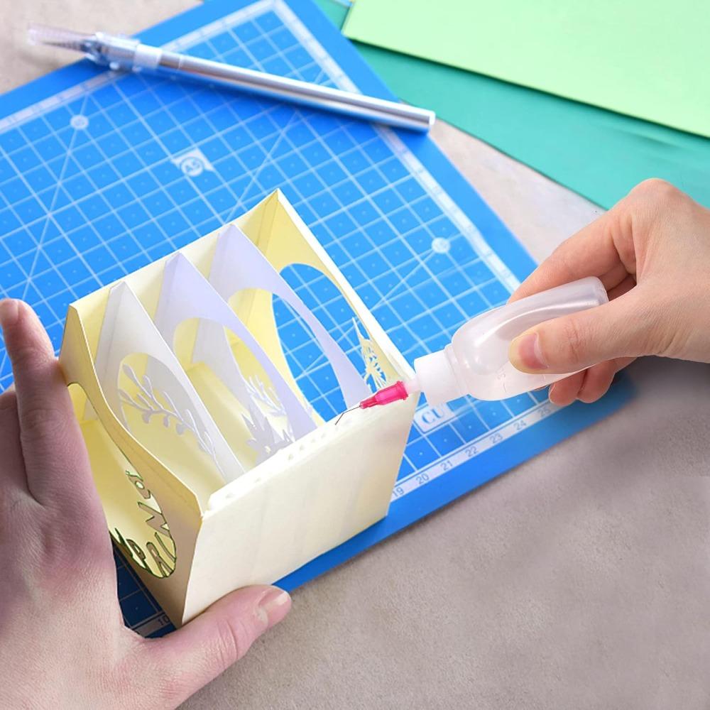 Glue Bottles with Blunt Needle Precision Tip Squeeze Applicator Dispenser Bottle for Dispensing or Refilling Oil Liquids Paint