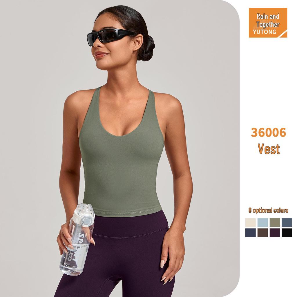 Cross-Strap Quick-Dry Yoga Vest: Versatile Running Sports Top with Stylish Back Design