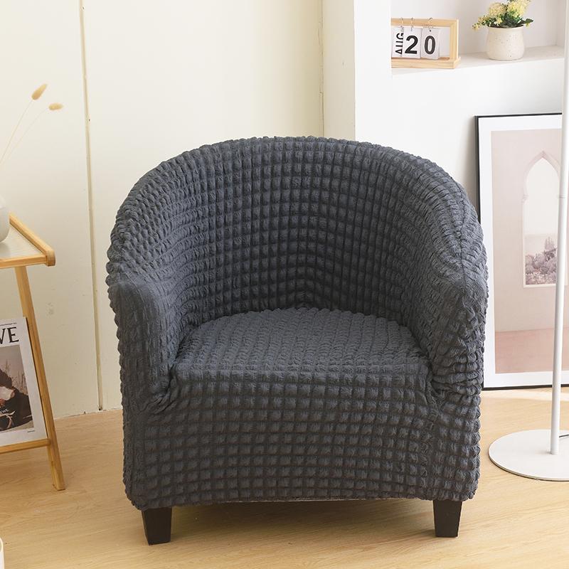 Bubble Fabric Club Tub Chair Covers Nordic Stretch Armchair Cover 1Seater Removable Bar Single Seat Covers Home Decor Hotel