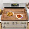 Stove Top Cover, Wooden Noodle Board with Built-in Handles, 30x22 Inch Rectangular Stovetop Plate, Kitchen Countertop Protector