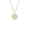 Trending Korean-Japanese Heart Zircon Pendant Necklace with Gold-Plated Titanium Steel Chain for Women - Fade-Resistant.