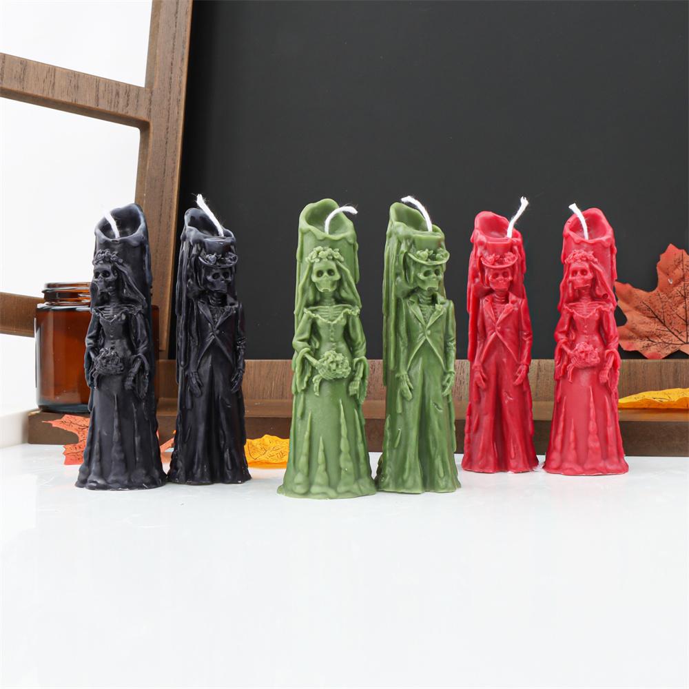 Ghost Bride Candle Mold Food Grade Silicone Craft Easter Horror Groom Skull Wax Plaster Model Resin Making Tools Halloween Decor