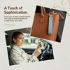 1Pcs Leather Wave Edge Keychain Wavy Scalloped Key Ring Holder Multicolor Portable Bag Pendant For Women Daily Carry Gift