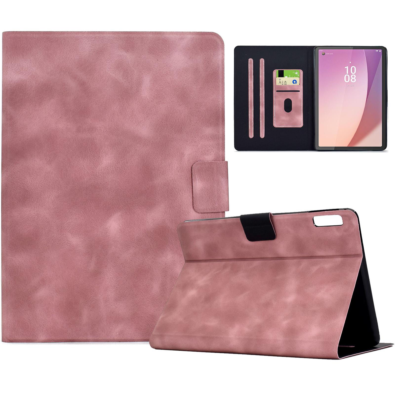 

For Lenovo Tab M9 TB-310FU Case PU Leather Tablet Cover with Card Slots Pink