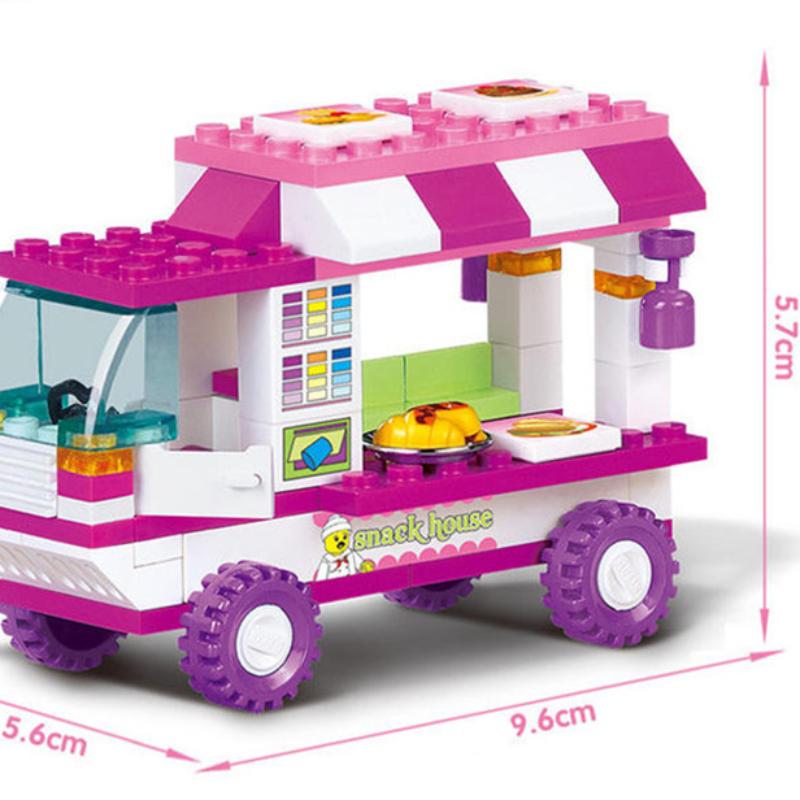 102PCS Friends City Vans Snack House Car Dog Wagon Building Blocks Sets Bricks Figures Educational Children Toys Christmas Gift