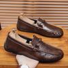 Fashion 2025 Men's Leather Loafers Slip On Business Casual Shoes For Men Waterproof Driving Shoes Comfortable Soft Designer Shoes