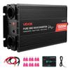 1500W Power Inverter, 12V DC To 230V AC Pure Sine Wave Inverter, Car Charger Converter with Remote Control, USB & Type-C Ports