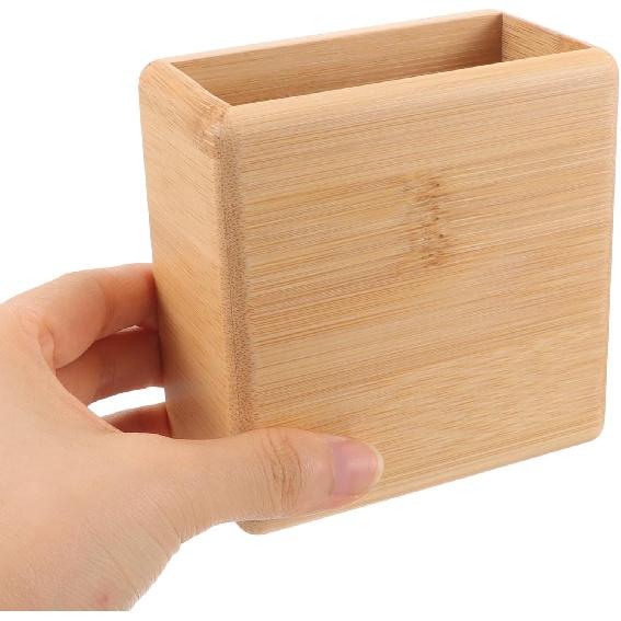 Garneck Wall-Mounted Remote Control Holder, Bamboo, Natural