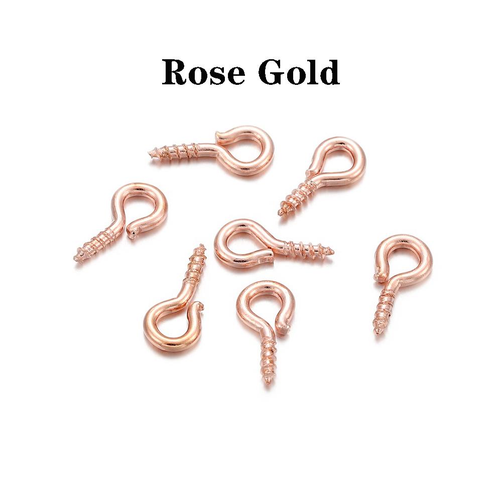 300/500pcs Mini Screw Pendants Eyepin Keychain HookThreaded  Pin Fitting DIY Jewelry Bracelet Necklace Making Accessories