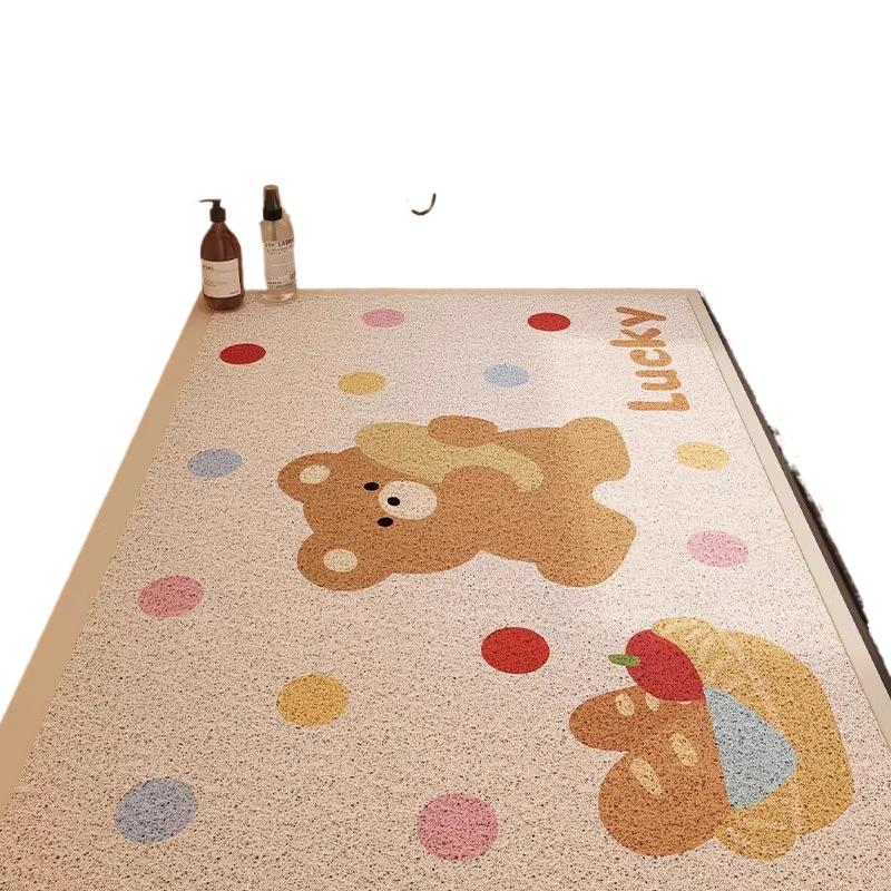 Badezimmer Hohlseide Kreis Boden Kann Geschnitten Werden Matte Rutschfeste Bodenmatte Duschraum Badezimmer Toilette Anti-Sturz Schmutzabweisende Matte