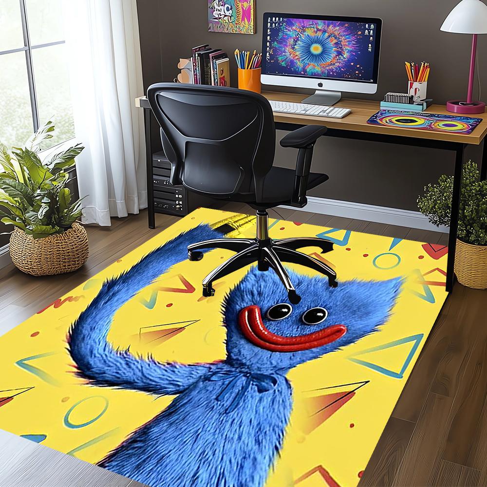 Huggy Wuggy Printed Carpet Rug for Office Chair Living Room Bedroom Kitchen Room Decor Gifts