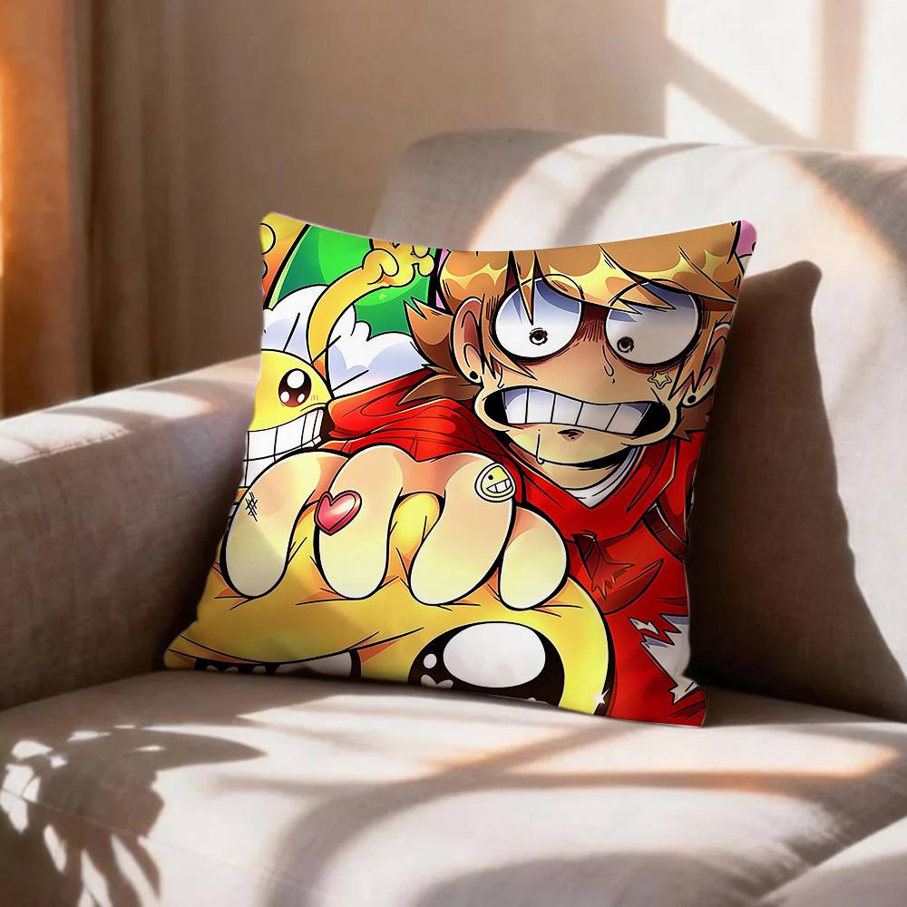 Cartoon EEddsworld Tord Pillow Case Pattern Printed Pillowcase For Living Room Sofa Cushion Cover