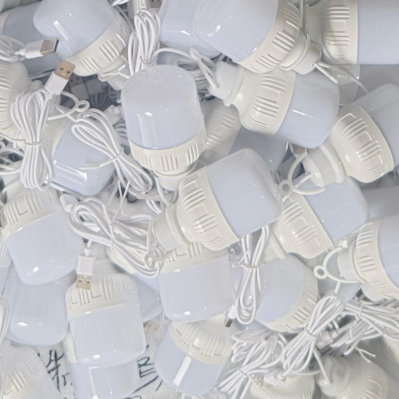 1PC outdoor USB LED light bulb power bank charging emergency light hook camping fishing portable tent lantern night light bulb