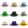 Filz-Fedora-Hut mit breiter Krempe für Sommer- und Herbst-Modebegeisterte