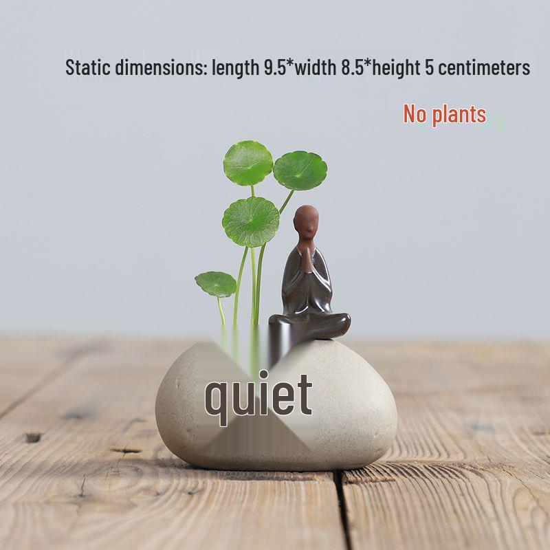 Mały ceramiczny wazon zen do hydroponiki i kompozycji ze świeżych kwiatów