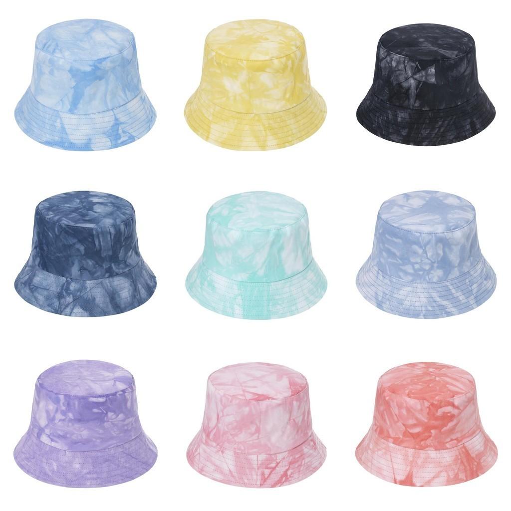 New Cross-border Tie-dye Reversible Fisherman Hat Unisex Street Fashion Bucket Hat Sun Hat