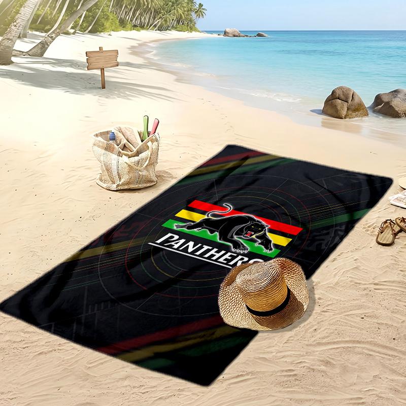 Penrith Panthers Print Beach Towel Soft Portable Quick?dry Towel For Pool Summer Vacation Outdoor Sport