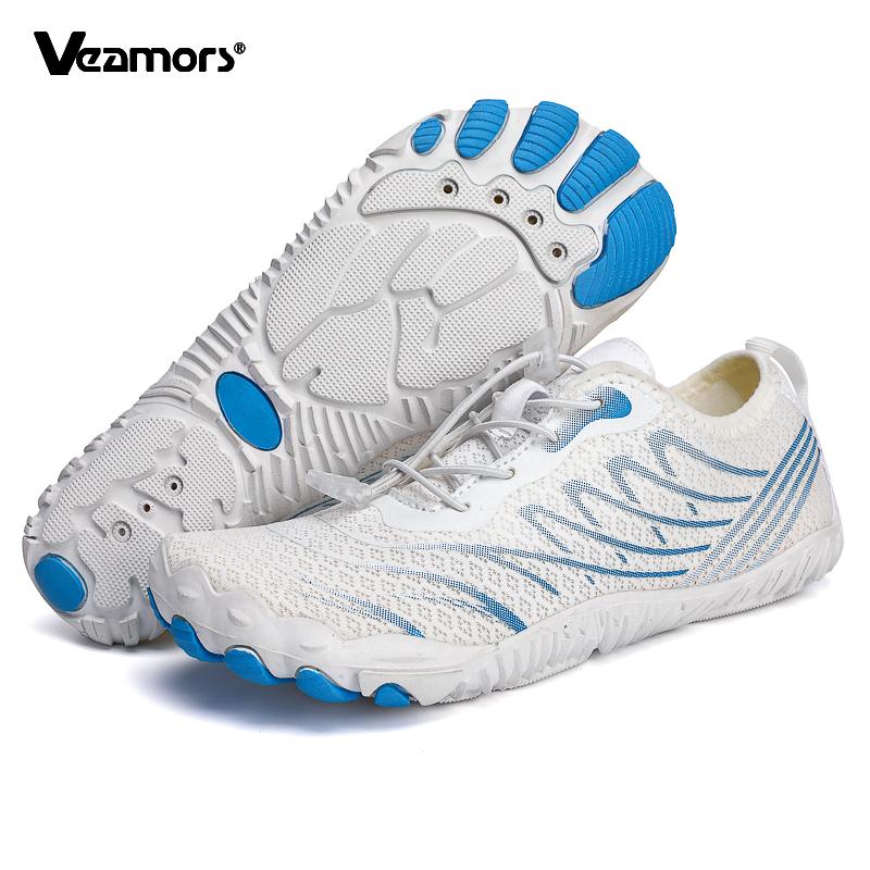 Sneldrogende Aquaschoenen voor Mannen Vrouwen Ademend Antislip Watersneakers Blote Voeten Zachte Zool Waderschoenen voor Zwemmen Strand