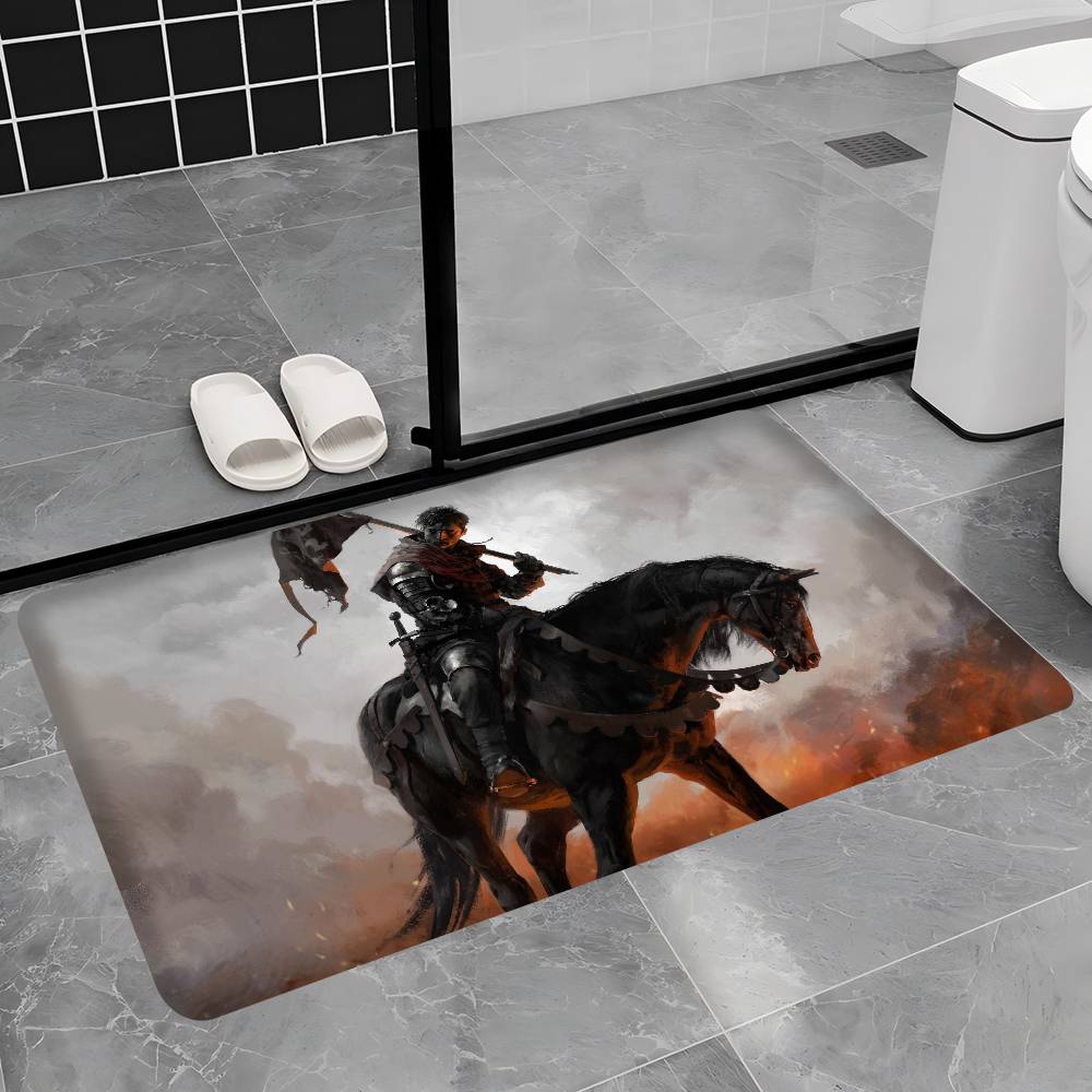 Juego Histórico Kingdom Come Deliverance II Felpudo Estilo Nórdico Dormitorio Sala de Estar Felpudo Hogar Balcón Antideslizante Alfombra
