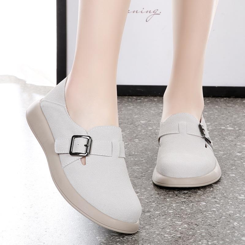 

Две туфли мягкая подошва ретро большая голова женские туфли Мэри Джейн маленькие кожаные туфли удобная мягкая подошва уродливо-милые одинарные туфли 42 светло-серый