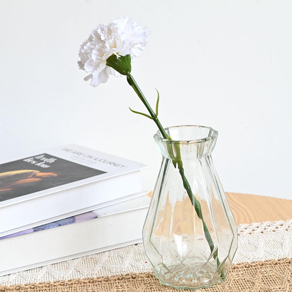 Artificial White Carnation Bouquet - Nordic Style Decorative Fake Flowers Mother's Day Gift