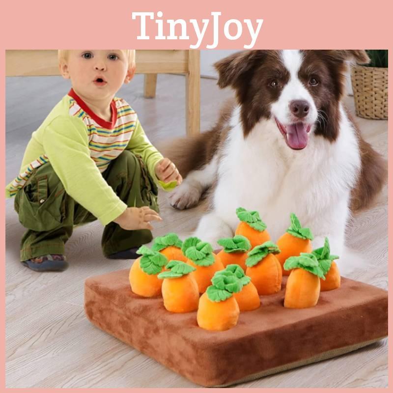Plush Carrot Dog Interactive Toy For Stress Relief And Chewing Fun