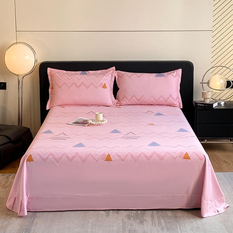 Retro Floral Pattern Bed Sheet Set 100% Cotton Bed Sheets Soft Breathable Bedspread with Pillowcases Queen Size Bedding Set