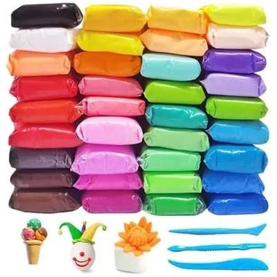 Eclet (Pack Of 12) Air Dry Clay, Colorful Children Soft Clay, Creative Art Crafts, Gifts For Kids-Multi Color. Non-Toxic