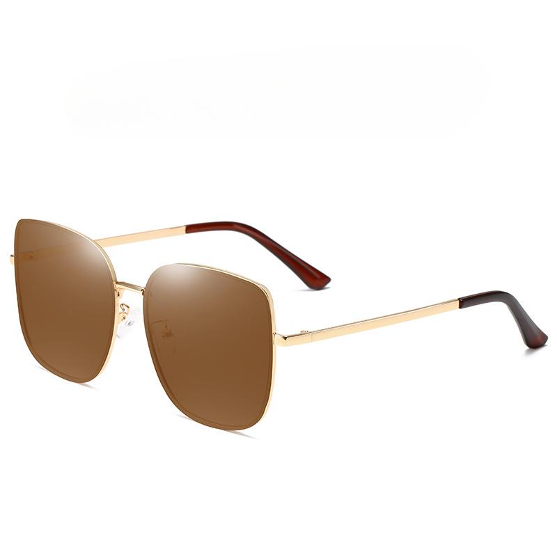 New Ladies Large Frame Sunglasses D with Nylon Lens Box Glasses Fashion Sunglasses