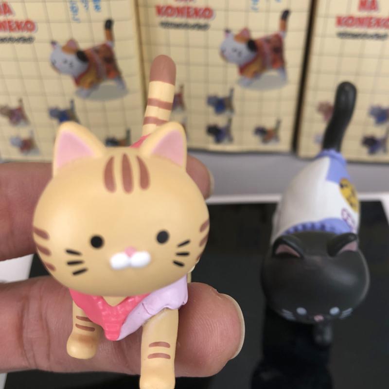 Capsule Toy Cat Wearing Candy Packaging Snack Wrapper Kitty Figure Kitten Doll Blind Box Collectible Ornaments Gifts