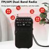 Mini Portable Pointer FM AM Radio LED Flashlight Stable Signal DSP Radios Rechargeable Bluetooth Speaker Earphones Listening Ra