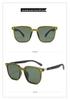 Avocado Green Polarized Women's Sunglasses with TR Frame & Wood Grain Legs - High-End Feel 2024
