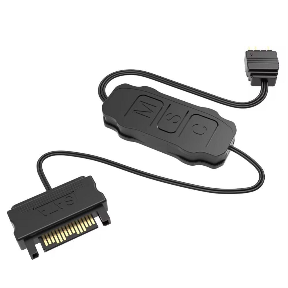 Light Strip SATA to 5V 3 Pin Adapter PC Cooling Fan ARGB Mini Controller ARGB Controller Cable