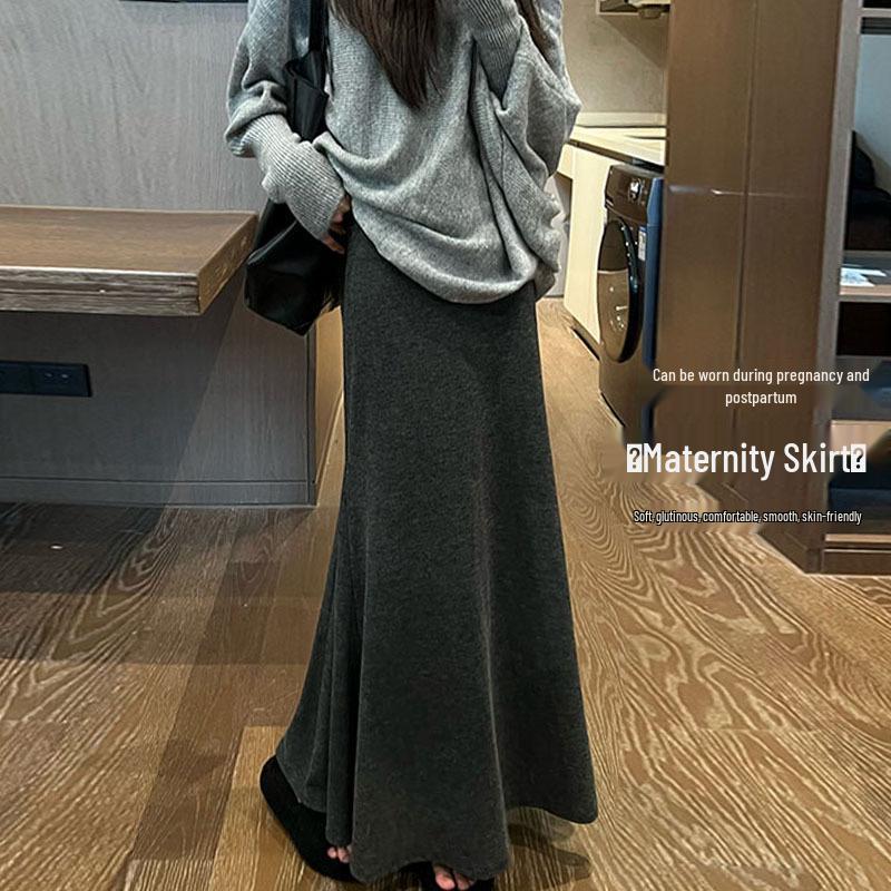 

Strapless Maternity Mermaid Skirt - New 2026 Spring/Autumn Mid-Length Casual Hip-Hugging Design XL