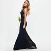 Popular women's clothing, sexy neck halter lace wedding dress, long dress.