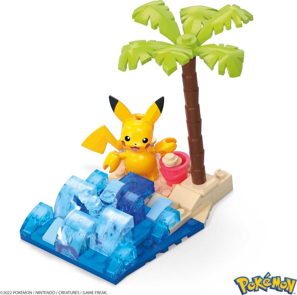 Mattel Mega Adventure Adventure with Pikachu At the Building Block 6 and HDL76 Pokémon World ~Splash Beach!~ [79-Piece Set] [Ages Up] [Gift]