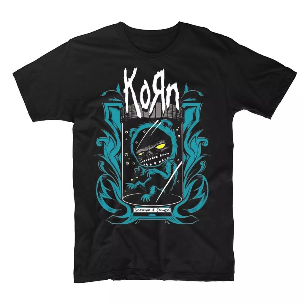 Korn Rock Metal T-Shirt Herren Damen Musik T-Shirt Sommer Neu Herren Damen Retro Baumwoll-Top