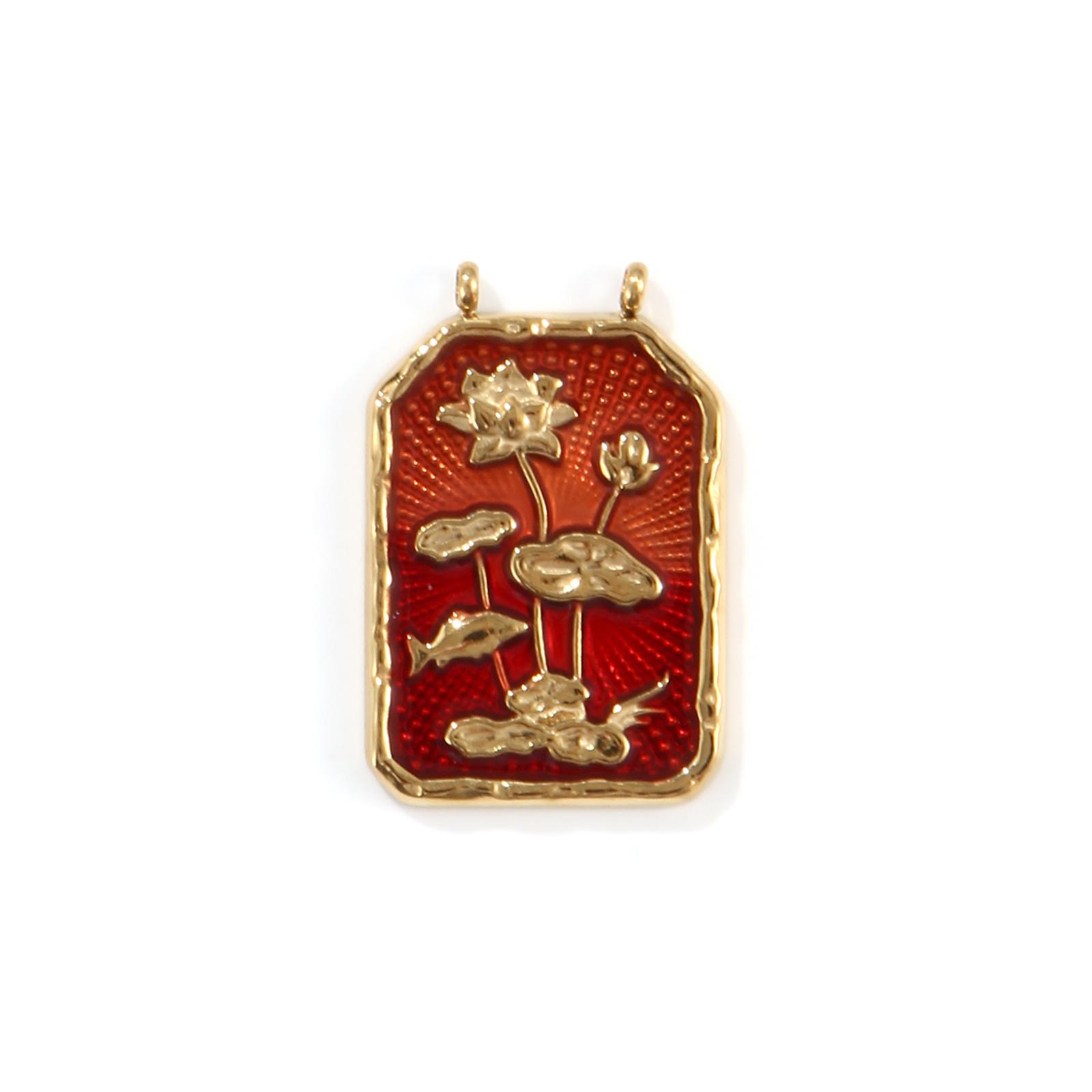 

1 Piece 304 Stainless Steel Charms 18K Real Gold Plated Multicolor Enamel Crane Eye of Providence/ All-seeing Eye Pendant DIY