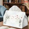 1pc Love Bubbles Tissue Box with Pattern Napkin Dispenser - Reusable Suitable for Kitchen, Bathroom, Parties, Picnics, Farmhouse Decor - Decorative Ti