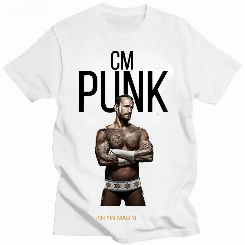 Cm Punk  T Shirt   Funny  American Professional  Wrestler AEW T-shirts  Summer Y2k Hipster Kawaii Clothes Vintage  Hot Sale