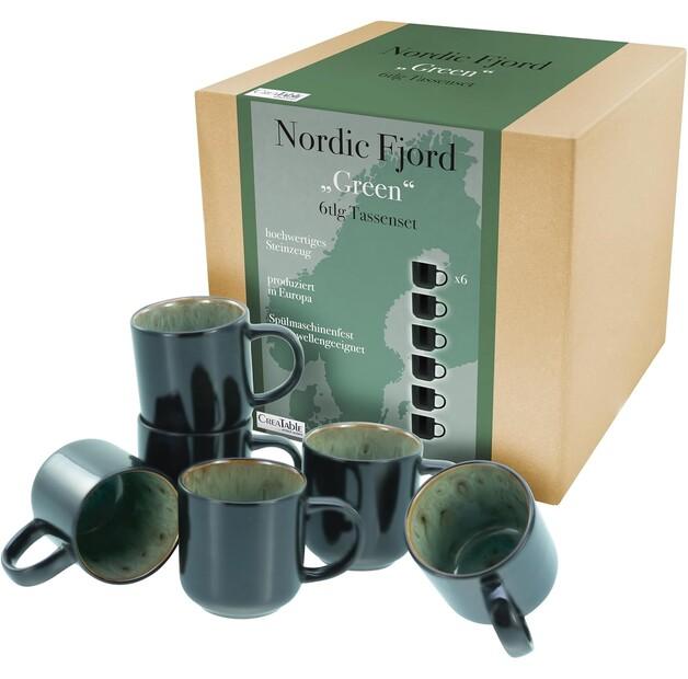 

Набор кофейных кружек CreaTable Nordic Fjord зеленый, 6 шт (21558)