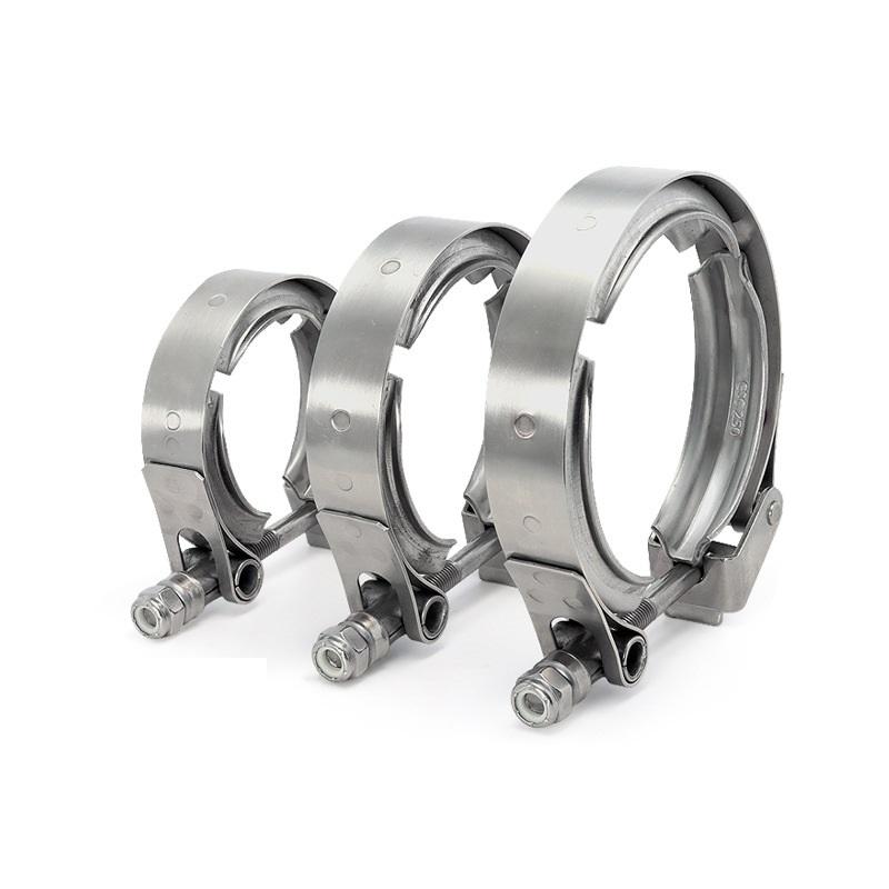Stainless Steel  2.5" 3" 4" Quick release V Band Clamp 63mm 76mm Turbo Exhaust Pipe Vband Clamp Male Female Flange V Clamp Kits