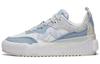 001 Unblock Denim Abrasion Resistant Breathable Low Top Skateboard Shoes Women's Blue White AGCT086-1