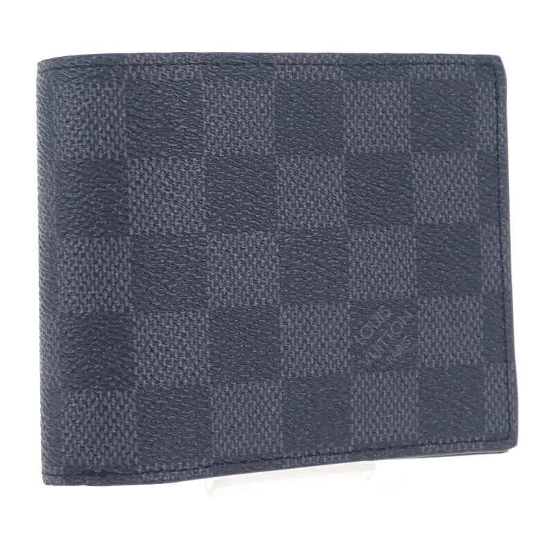 LOUIS VUITTON  N60053 Damier Grafitte Bifold Wallet black mens