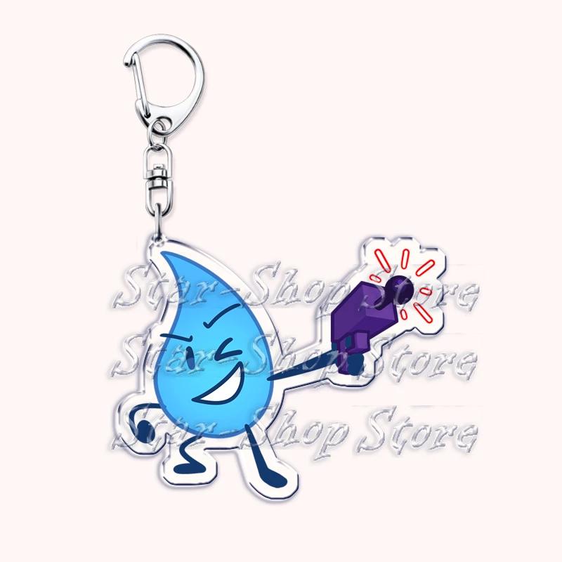 Hot Game Characters Keychain for Accessories Bag Firey Ruby Teardrop Flower Pin Coiny Price Tag Keyring Jewelry Fans Gamer Gifts