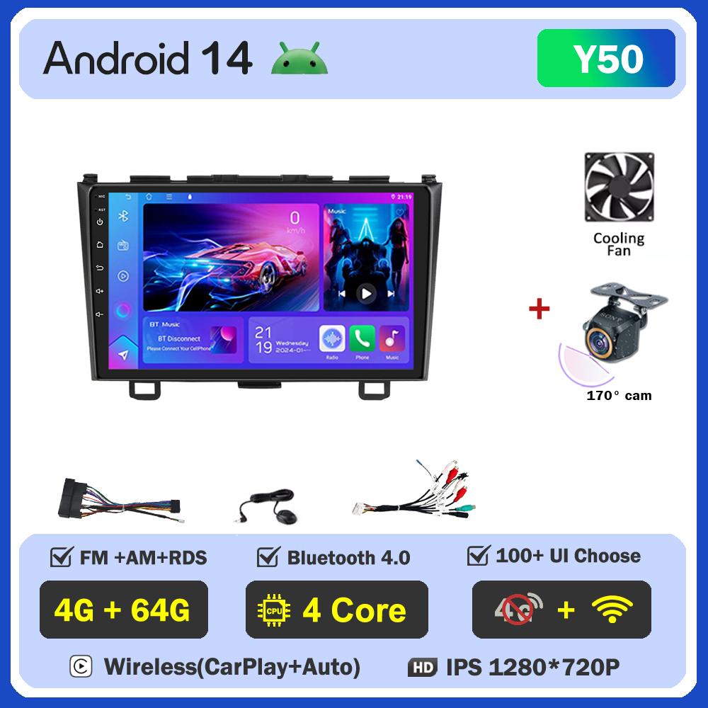 For Honda CR-V 3 RE CRV 2007-2011 Car Multimedia Video Player Android Auto Car Radio Touch Screen GPS Navigation Mirror Link