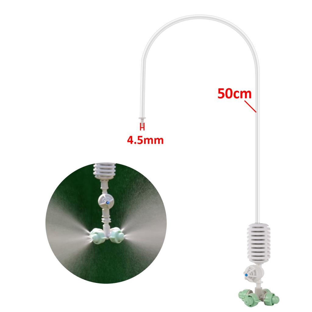 5pcs Hanging Anti-drip Spray Four-way Atomizing Nozzle Garden Hanging Anti-drip Nozzle 1/4" Barb Screw Connector